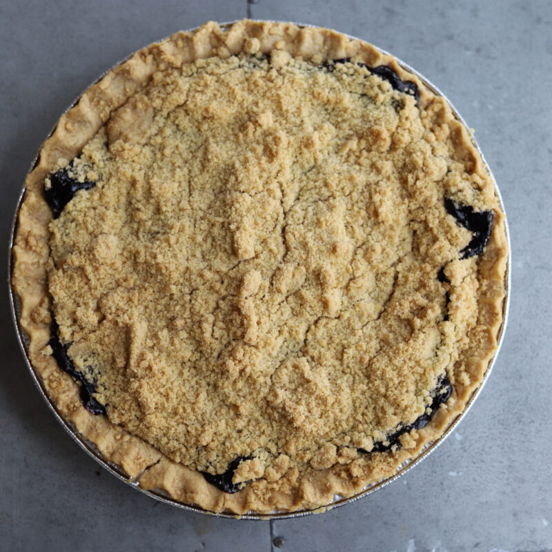 Black Raspberry Crumb Pie