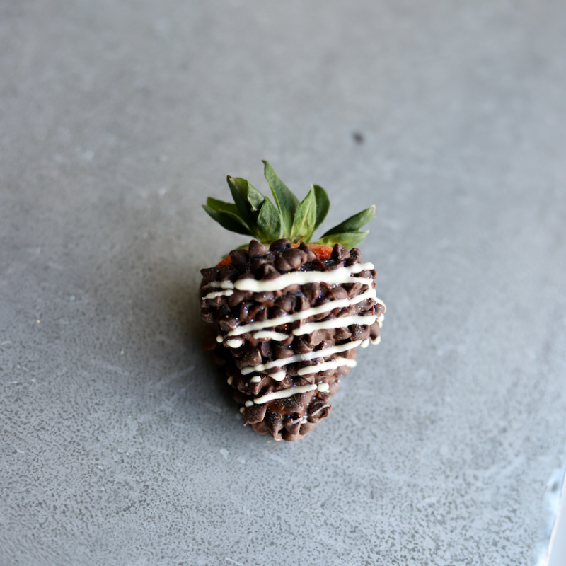 Semi-Sweet Chocolate covered Strawberry with Chocolate Chips