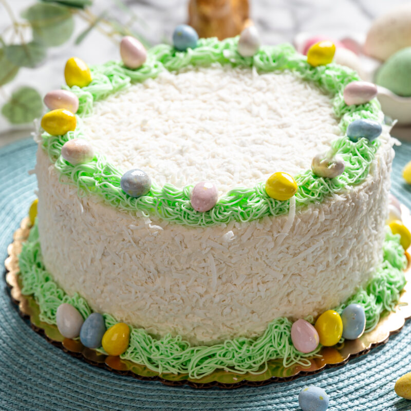Cadbury Egg Coconut Cake