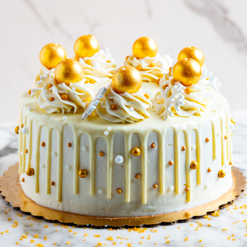 New Years White Chocolate Cake