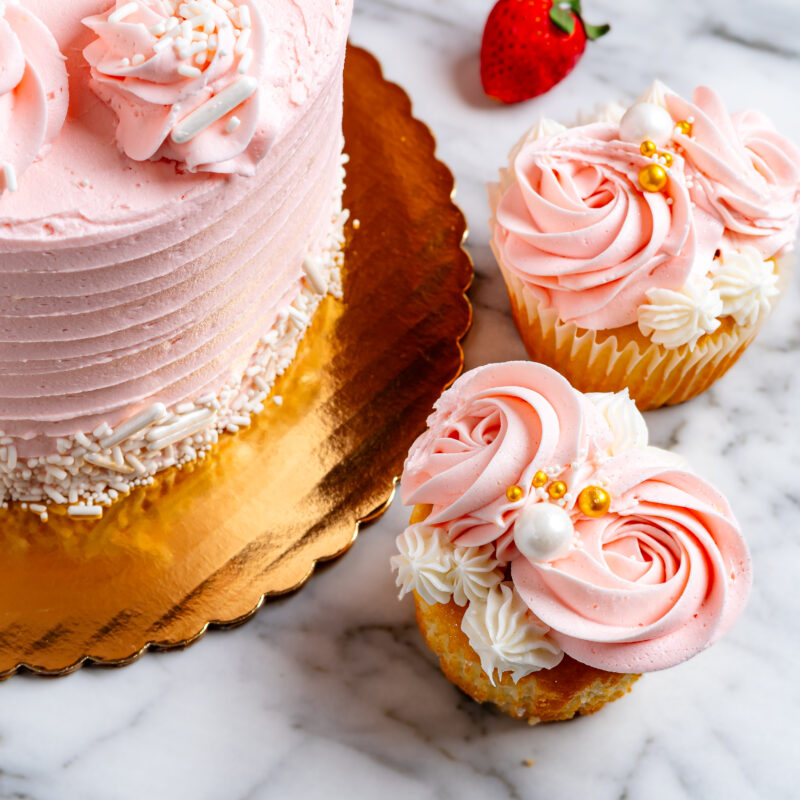 Pink Champagne Cupcake