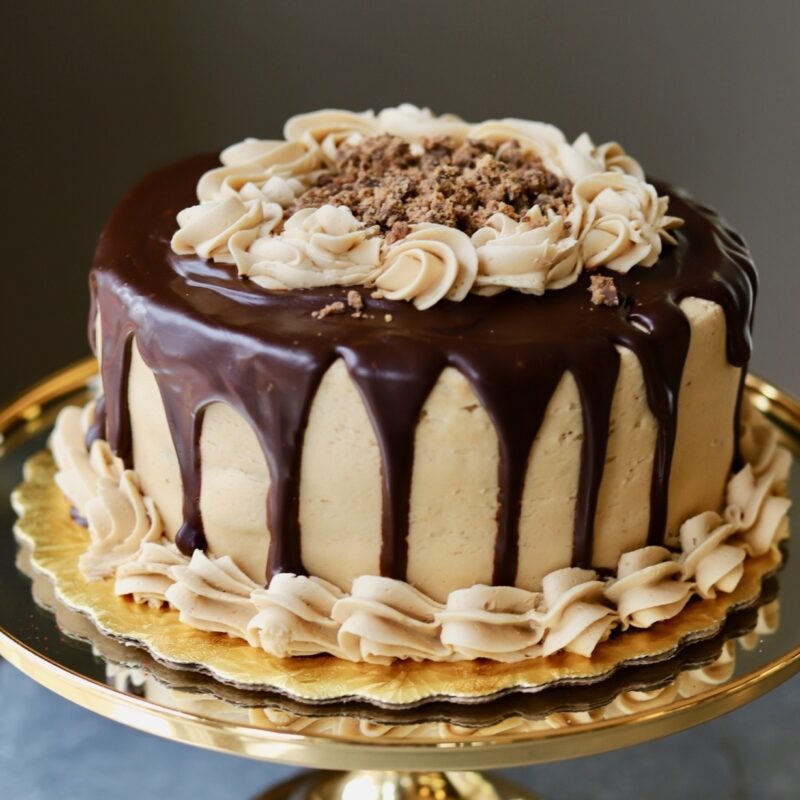 Chocolate Cake with Peanut Butter Icing