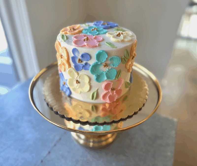 Floral Painted Cake