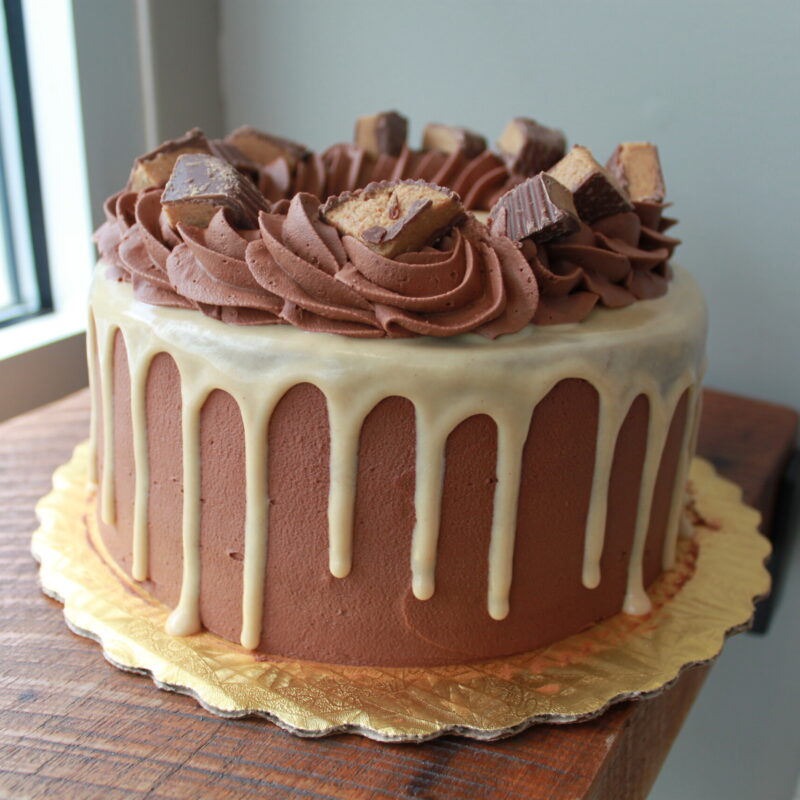 Peanut Butter Cake with Chocolate Icing